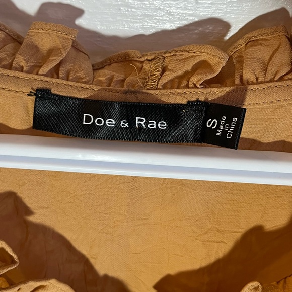 Doe & Rae Ruffle Trimmed Peach Blouse - Picture 3 of 3